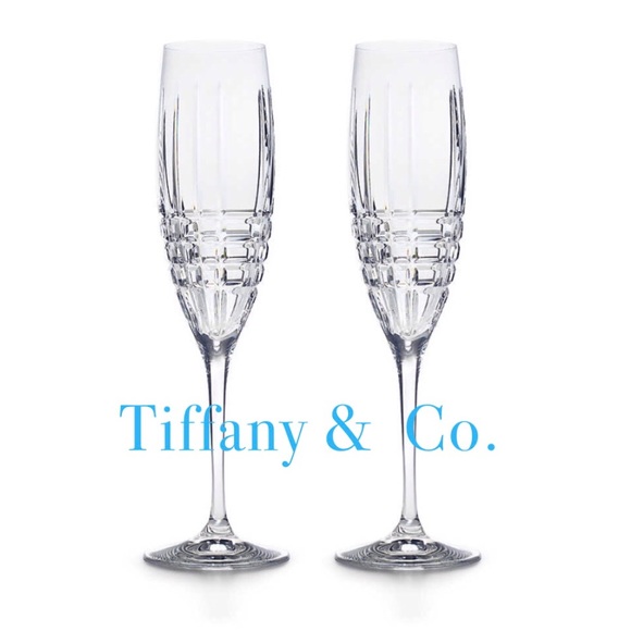 Tiffany Co Other Tiffany Co Plaid Champagne Flutes New Poshmark